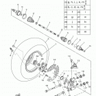 GRIZZLY EPS  (YFM70GPXJD) Заднее колесо 2