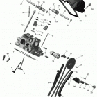 Commander MAX 1000R EFI 01- cylinder head, rear - 1000r