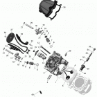 Commander MAX 1000R EFI 01- cylinder head, front - 1000r