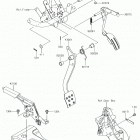 MULE SX (KAF400HJF) Brake pedal  /  throttle lever