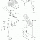 MULE 4010 TRANS4X4 (KAF620XJF) Brake pedal  /  throttle lever
