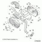 RANGER 1000XP PS NSTR RC Drive train, clutch cover and ducting - r20rrw99a9...