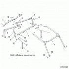 RZR XP TURBO S Chassis, cab frame - z20pal92ag  /  ap  /  bg  /  ...