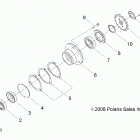Z19YAV17B2/B4/N2/N4 RZR 170 Drive train, gear shaft output - z19yav17b2  /  b4...