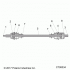 RANGER 1000XP PS NSTR RC Drive train, front half shaft - r20rrw99a9  /  aa ...