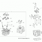 R18RDA57A1/B1 RANGER CREW 570 FS Engine, cylinder head, cams and valves - r18rda57a...