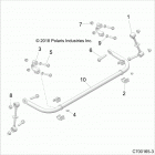 Z19VEL92AK/BK/AR/BR RZR XP TURBO S Suspension, rear stabilizer bar - z19vel92ak  /  b...