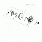 RZR 170 Drive train, clutch, primary - z20yav17b2  /  b4  ...
