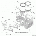 RZR XP 4 Engine, cylinder and piston - z20n4e99ac  /  al  /...
