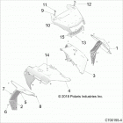 Z19VEL92AK/BK/AR/BR RZR XP TURBO S Body, hood and front body work - z19vel92ak  /  bk...