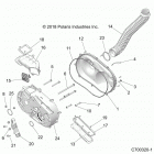 RZR XP TURBO 3PC Drive train, clutch cover and ducting - z20nae92kl...
