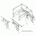 RANGER 570 CREW Body, side nets - r21m4a57b1  /  b9  /  ebx (70031...