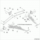 Z19VEL92AK/BK/AR/BR RZR XP TURBO S Suspension, rear control arms - z19vel92ak  /  bk ...