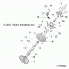 R19RRU99A9/AD/AJ/AP/B9/BD/BJ/BP RANGER 1000XP PS NSTR Drive train, primary clutch - r19rru99a9  /  ad  /...