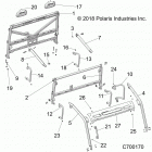 RANGER 1000XP CREW PS MUD Chassis, cab frame - r20rsm99al (c700170)