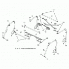 RANGER 570 CREW FULL SIZE Chassis, cab frame - r21cda57a1  /  b1 (49rgrframe...