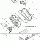 R18RVA87A1/B1/E87A9/B9 RANGER CREW 900XP 6P SP Drive train, clutch cover - r18rva87a1  /  b1  /  ...