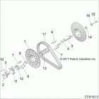 RZR RS1 PS MD Drive train, secondary clutch - z20s1e99ng (c70010...