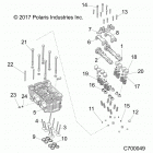 RANGER 1000XP PS NSTR RC Engine, cylinder head and valves - r20rrw99a9  /  ...