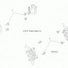 R18RVE99NX RANGER CREW 1000XP PS MD Brakes, caliper mounting - r18rve99nx (49rgrcalipe...