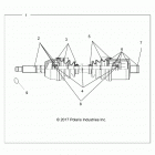 RANGER 570 EPS HDPE HD Drive train, rear drive shaft - r20mae57d7 (702207...