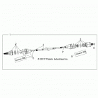RZR 1000S4 Drive train, half shaft, front - z20a4e99ah  /  bh...