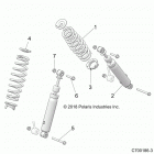 Z19VHA57B2/E57BM RZR 570 Suspension, front shock mounting - z19vha57b2  /  ...