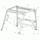 RANGER 500 Chassis, cab frame - r20maa50b1  /  b7 (701786)