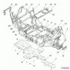 RZR TURBO 4 Chassis, main frame and skid plates - z20n4e92al  ...