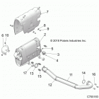 Z19VHA57B2/E57BM RZR 570 Engine, exhaust system - z19vha57b2  /  e57bm (c70...