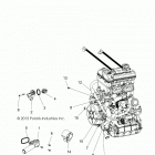 R18RVE99NX RANGER CREW 1000XP PS MD Engine, cooling, thermostat and bypass - r18rve99n...