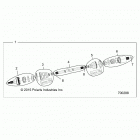 RZR XP Drive train, rear half shaft - z20nae99fc  /  e99n...