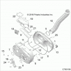 Z19VEL92AK/BK/AR/BR RZR XP TURBO S Drive train, clutch cover and ducting - z19vel92ak...