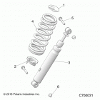 R19RSU99AS RANGER 1000XP PS CREW NSTR Suspension, front shock mounting - r19rsu99as (c70...