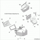 Z19VEL92AK/BK/AR/BR RZR XP TURBO S Body, front storage - z19vel92ak  /  bk  /  ar  / ...