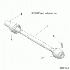 POLARIS GENERAL 1000 PREM (G20GAP99AM) Drive train, front prop shaft - g20gap99am (c70019...