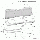 R19RSU99AS RANGER 1000XP PS CREW NSTR Body, seat asm. rear - r19rsu99as (c700151)