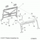 RANGER 1000XP PS MUD Chassis, cab frame - r20rrm99al (c700075)