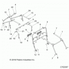 RZR XP 4 TURBO S Chassis, cab frame - z20p4l92ag  /  ap  /  bg  /  ...