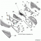 RZR XP 4 Body, doors, front - z20n4k99af  /  ak  /  bf  /  ...