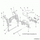 RZR XP 4 TURBO S Chassis, mounting, front gearcase - z20p4l92ag  / ...