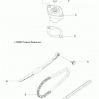RZR 170 Engine, tensioner, cam chain - z20yav17b2  /  b4  ...