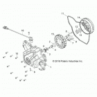 Z19VHA57B2/E57BM RZR 570 Engine, stator cover and flywheel - z19vha57b2  / ...