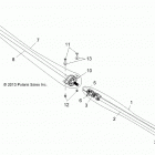 R18RVE99NX RANGER CREW 1000XP PS MD Drive train, front and rear prop shaft - r18rve99n...
