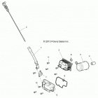 POLARIS GENERAL 1000 PREM (G20GAP99AM) Engine, dipstick and oil filter - g20gap99am (49rg...