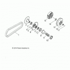 RZR 170 Drive train, clutch, secondary - z20yav17b2  /  b4...