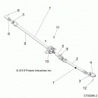 RZR Drive train, front prop shaft - z20ase99ah  /  lh ...