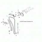 RZR XP Engine, cam chain and tensioner - z20nae99fc  /  e...