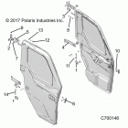 RANGER 1000XP PS CREW NSTR Body, door, front, full, mounting - r20rsu99aa  / ...