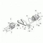 R19RSU99AS RANGER 1000XP PS CREW NSTR Engine, alternator and compressor - r19rsu99as (c7...